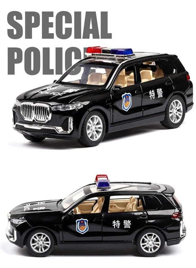 SELLMONK 1:32 BMW Police Metal Toy Car with Openable 6 Doors Light Music Boys Gifts Toys for Kids Above 2 Years Multicolour Pack of 1 (34 - Image 4